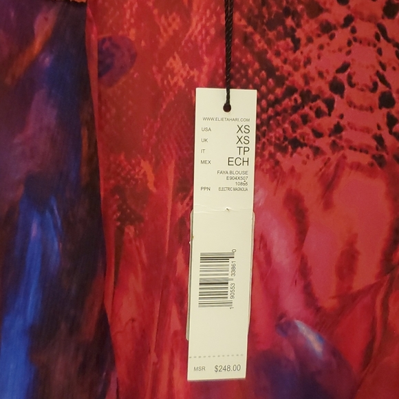 Elie Tahari Faya Silk Sleeveless Top NWT - Picture 7 of 10